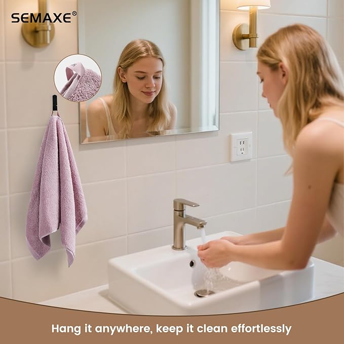 SEMAXE 12 Pack Hand Towels for Bathroom, 100% Cotton Towels - Image 5
