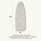 Ironing Board Cover and Pad 18"x49" Extra Thick Natural Cotton, Scorch and - Image 4