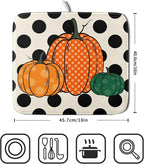 Autumn Pumpkin Dish Drying Mat for Kitchen Counter - Image 2