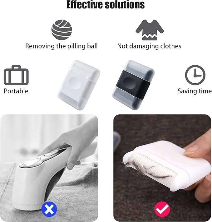 Manual Double-end Lint Remover, Portable Clothes Hair Ball Trimmer, Mini - Image 4