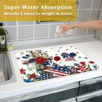 Star Floral Patriotic 4th of July Dish Drying Pad 18 x 24 Inch - Image 7