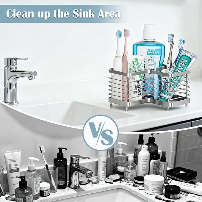 MYITYARD Toothbrush Holders for Bathrooms, Stainless Steel Electric Toothbrush - Image 5