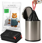 XUXRUS 1.5 Gallon Black Mini Trash Bags, Tear-Resistant, Easy Tear-Off by XUXRUS