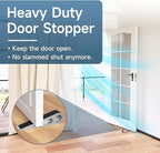Heavy Duty Door Stopper for Bottom of Door, Aluminum & Rubber Door Stop Wedge- - Image 3
