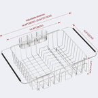 Dish Drying Rack in Sink, Extendable Stainless Steel Dish Drainers - Image 2