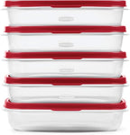 Rubbermaid EasyFindLids Meal Prep Containers 5.5 Cup Red - Image 2