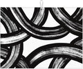 Black and White Abstract Curved Dish Drying Mats, Washable Reversible Foldable by Unknown