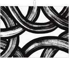 Black and White Abstract Curved Dish Drying Mats, Washable Reversible Foldable by Unknown