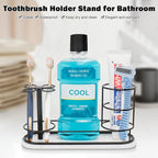 HarJue Toothbrush Holder Stand for Bathroom, Metal Toothbrush Organizer - Image 5