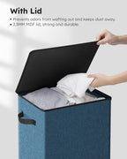 SOLEDI Laundry Hamper with Lid 90L Large & Tall Collapsible Laundry Basket - Image 5