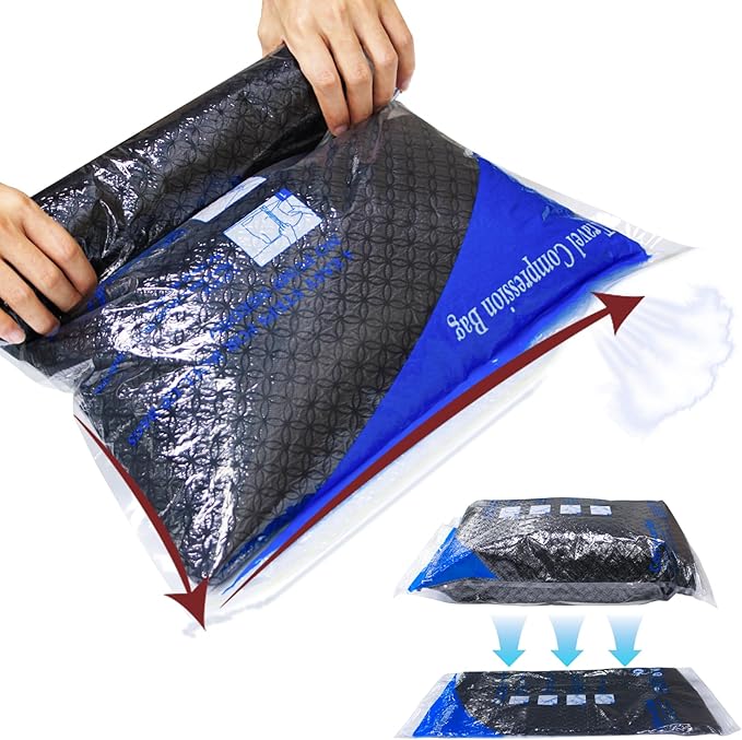 12 Pack Compression Bags for Travel | Vacuum Seal Storage Bags for Luggage & - Image 2