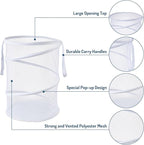 Seiritex Mesh Popup Laundry Hamper 115L Collapsible Laundry Basket Extra Large - Image 3