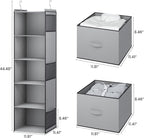 YOUDENOVA Hanging Closet Organizer, 5 Tier Hanging Closet Shelves - Image 3