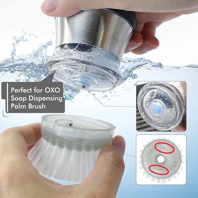 Palm Brush Refills for OXO Steel Soap Dispensing Dish Brush - Image 2