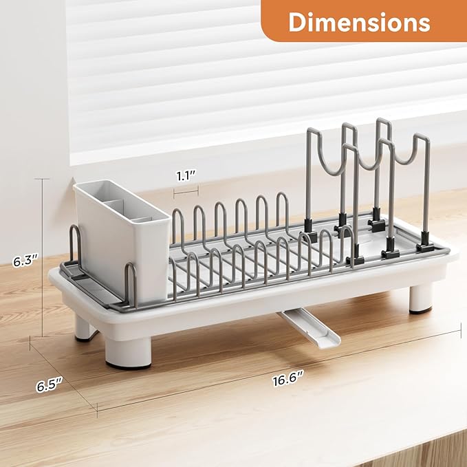Small Dish Drying Rack, Compact Dish Drainer - Image 5