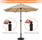 Yaheetech 31lbs Umbrella Base, Heavy Duty Patio Umbrella Base Stand, Round Resin Umbrella Base Stand, Outdoor Market Umbrella Base for Garden, Backyard, Beach - Image 6