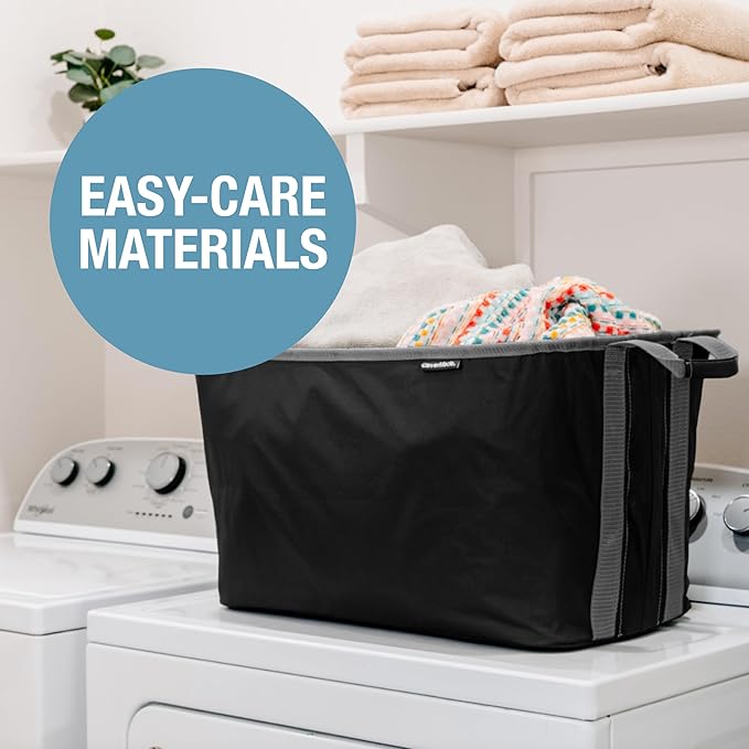 CleverMade Collapsible Laundry Basket 2 Pack – 60L Foldable Clothes Hamper - Image 6