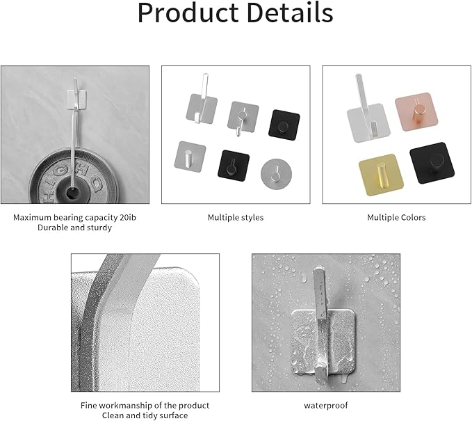 Paoli Heavy Duty Adhesive Wall Hooks - Image 5