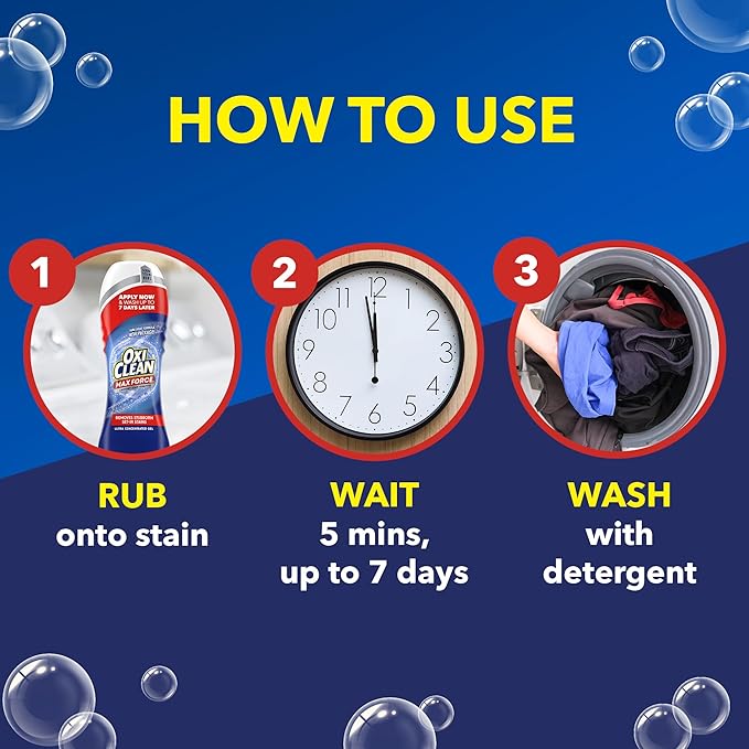 OxiClean Max Force Laundry Stain Remover Gel Stick, 6.2 fl oz - Image 6