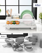 Kitsure Dish Drying Rack for Kitchen Counter, Stainless Steel Sink Organization - Image 2