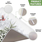 Winter Forest Dish Drying Mat for Kitchen Counter Silvery White Pine Trees Snow - Image 3