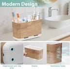 Boperzi Toothbrush and Toothpaste Holder Wood Grain - Image 2