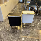 Procade Office Trash Can with Lid, Modern Narrow Garbage Can with Legs - Image 7