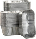 50 Pack 1Lb Mini Loaf Pans, 6” x 3.5” x 2” Foil Disposable Loaf Pans, Aluminum by MOACOCK