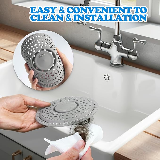 zaa Shower Drain Hair Catcher, Premium Silicone Drain Protector & Shower Drain - Image 6