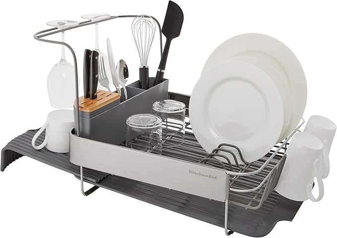 KitchenAid Compact to Full Size Expandable, Rust Resistant Satin Coated Dish - Image 6