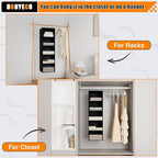 Hanging Closet Organizer and Storage 5-Shelf, Easy Mount Foldable Hanging - Image 4