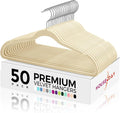 HOUSE DAY Premium Velvet Hangers 50 Pack, Non-Slip Flocked Felt Hangers by HOUSEDAY