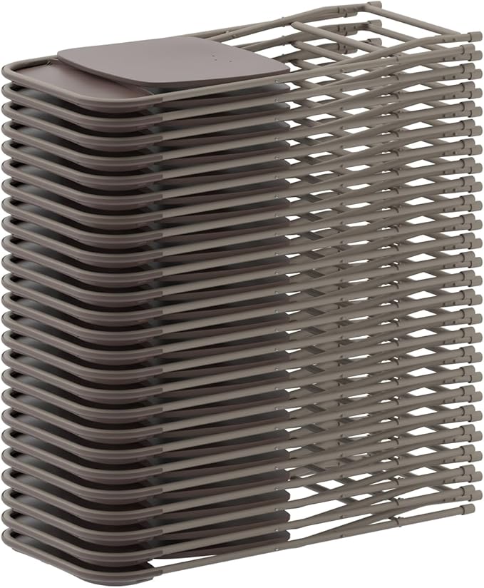 Flash Furniture Hercules Series Plastic Folding Chair - Brown - 6 Pack 650LB Weight Capacity Comfortable Event Chair-Lightweight Folding Chair - Image 16