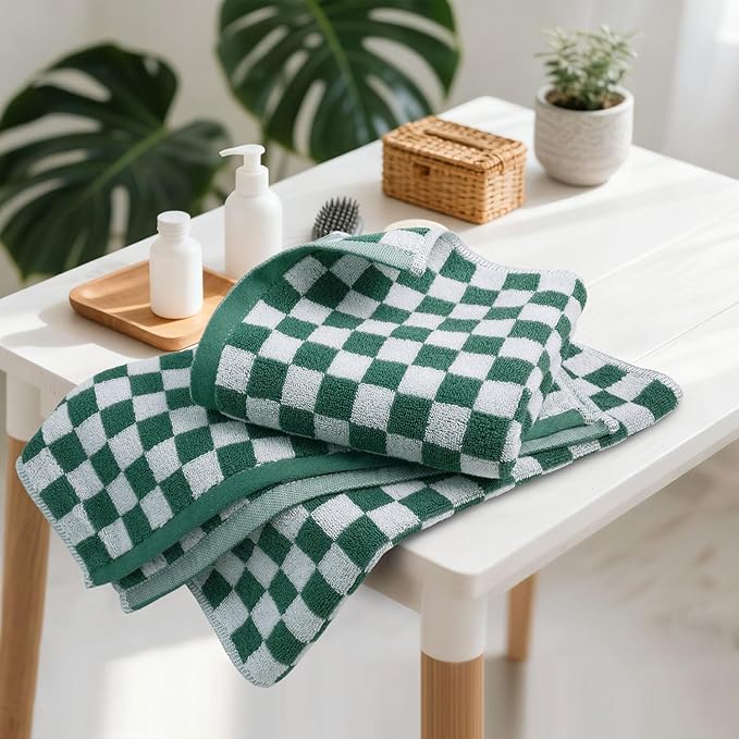Jacquotha Green Hand Towels 4 Pack, Cotton Decorative Bathroom Hand Towel & - Image 2