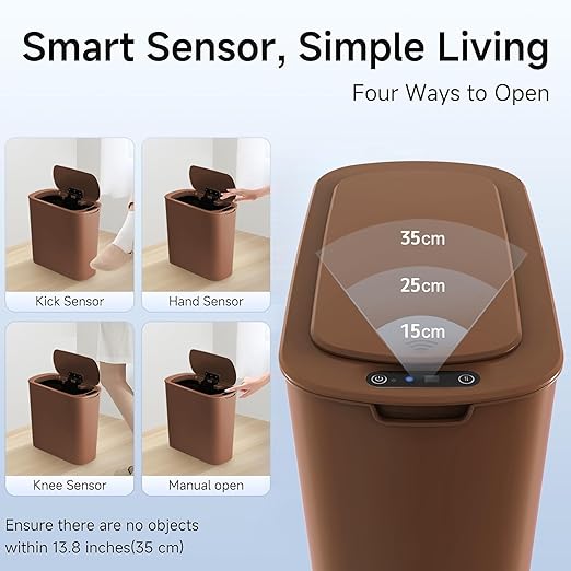 TIPGO 5 Gallon Motion Senor Bathroom Trash Can - Image 6