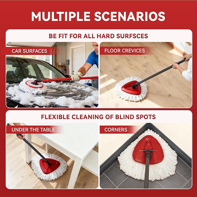 4 Pack Mop Heads Replacements, EasyWring Mop Head Refills - Image 4