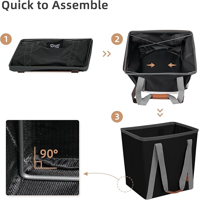 STORAGE MANIAC Collapsible Laundry Caddy, 128L Large Collapsible Laundry Basket - Image 7