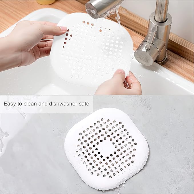 2 Pieces Shower Drain Hair Catcher Bathtub Stopper Home Drain Protectors Drain - Image 4