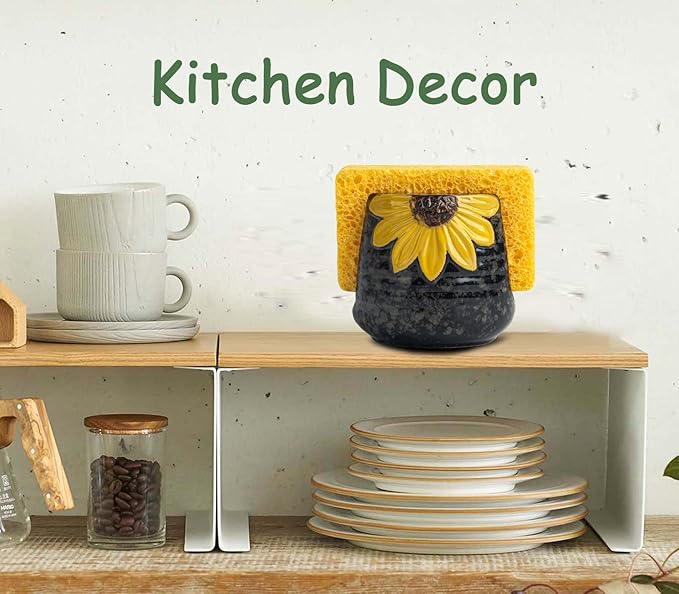 Sunflower Sponge Holder for Kitchen Sink Dish Sponges Holder Fall Autumn Theme - Image 3