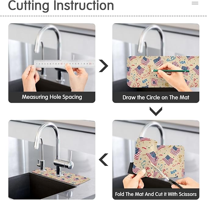 Kitchen Sink Splash Guard 1 PC 30 Inch Sink Faucet Mat Splash Guard - Image 4