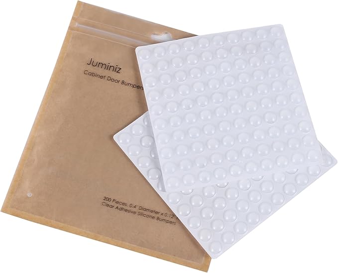 200 Pieces Cabinet Door Bumpers, 0.4inch Round Silicone Clear Self Adhesive - Image 8