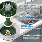 Upgraded 3in1 Kitchen Sink Drain Strainer & Sink Stopper, Stainless Steel - Image 5