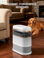 Bathroom Trash Can with Lid, Slim 3.3 Gallon Vacuum adsorption Garbage Bin - Image 4
