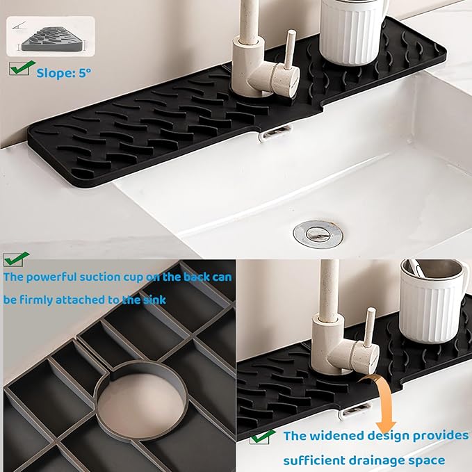 Silicone faucet splash-proof pad, universal faucet cover, suitable - Image 4