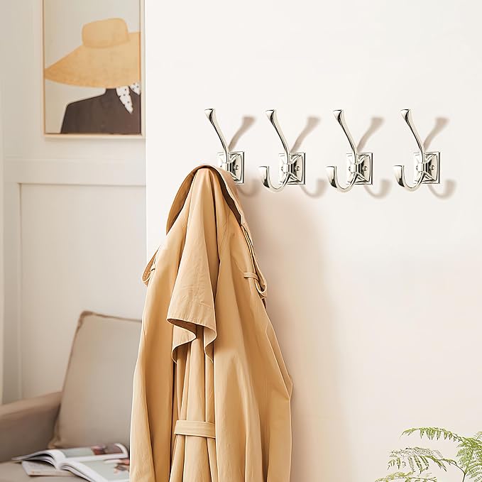 khtumeware Wall Hooks, 3 Pack Coat Hooks Hardware Towel Hooks - Image 3