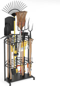 Garden Tool Organizer for Corner - Heavy Duty Metal Rack with 34 Storage Compartments & 14 Hooks for Shovels, Rakes, Long-Handled Tools, Ideal for Garden, Shed, Garage Storage by Sttoraboks
