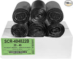 Aluf Plastics 45 Gallon 22 Micron Black Trash Bags by AlufPlastics