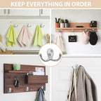 34 Pack Coat Hooks, Heavy Duty Double Prong Coat Hooks Wall Mounted - Image 2
