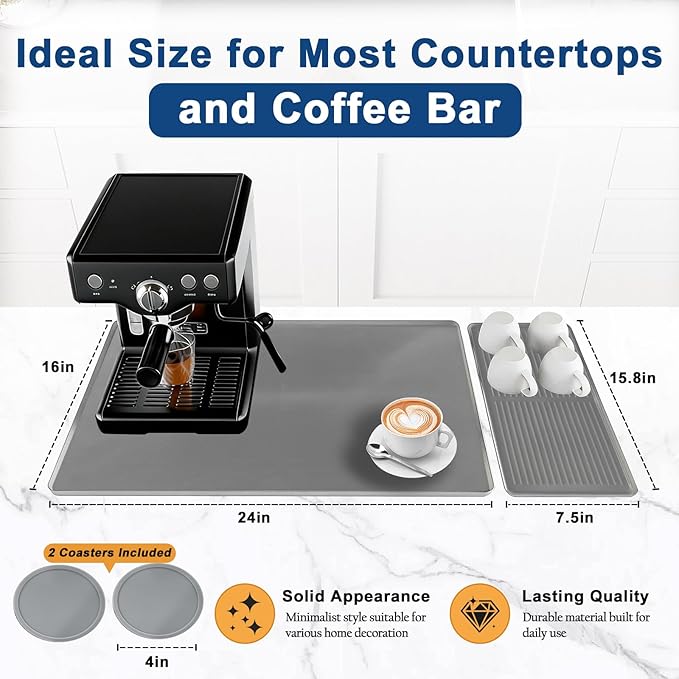 Mrcrypos Silicone Coffee Mat 16X24in - Image 2