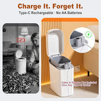 funest Bathroom Trash Can with Lid, Automatic Motion Sensor Trash Can, 3.5 - Image 3